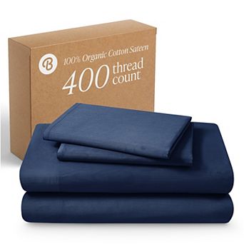 Bare Home 100% Organic Cotton Sateen Sheet Set