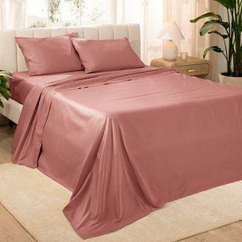 Bare Home 100% Organic Cotton Sateen Sheet Set