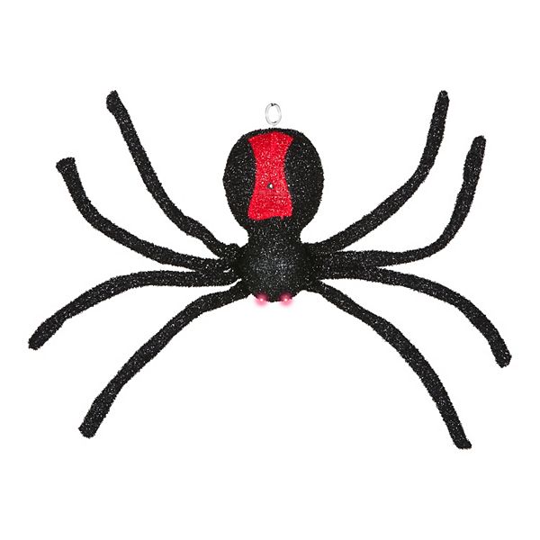 Gemmy Animated Tinsel Black Widow Spider Halloween Decor - Multi