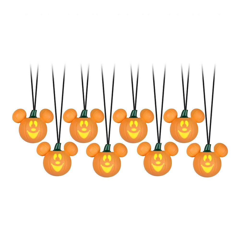 Outlet Disney Halloween Mickey Pumpkin Singing String Lights & Wreath Set