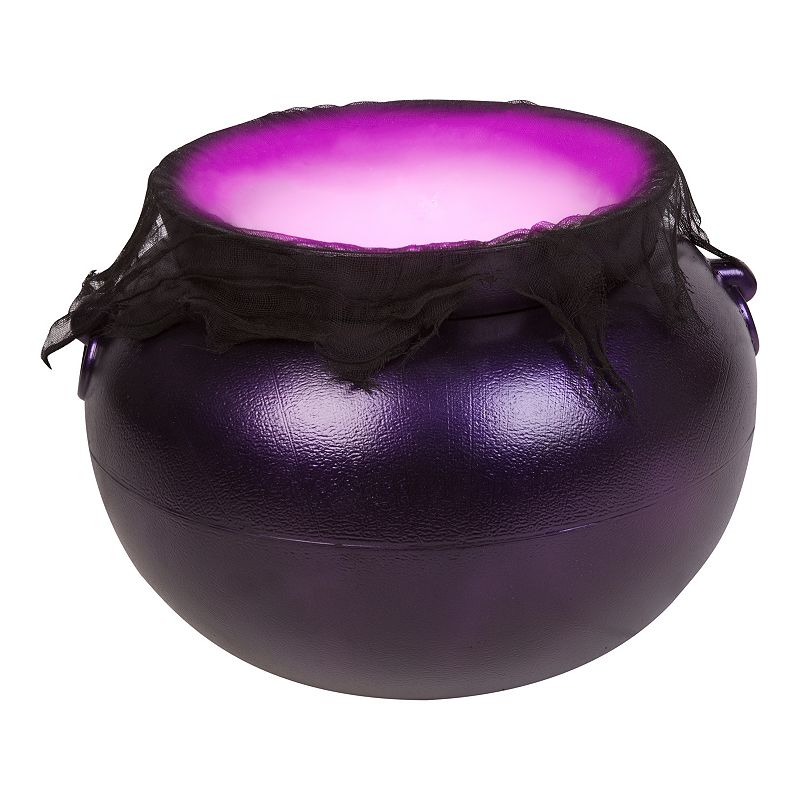 Gemmy Misting Halloween Cauldron Decor, Purple