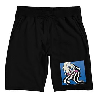 Men's Beetlejuice Blue Pajama Shorts