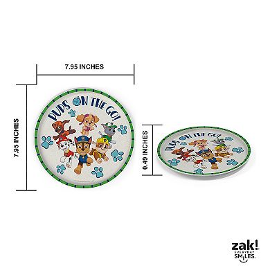 Zak Designs Paw Patrol 8-in. Melamine Bamboo Plate With Rim