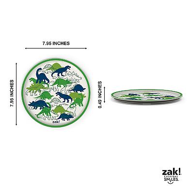 Zak Designs Kids 8-in. Melamine Bamboo Plate With Rim