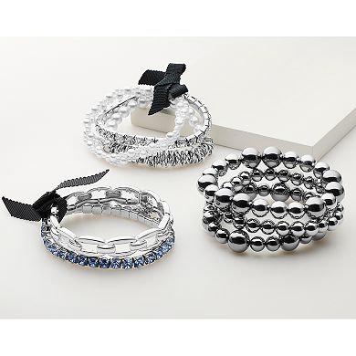 Simply Vera Vera Wang Silver Tone Multi-Chain Stretch Bracelet