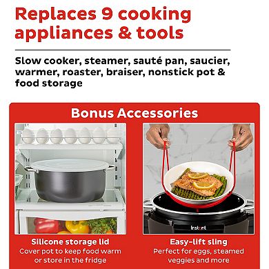 Instant Superior Slow Cooker + Multifunctional Cooker with Bonus Accessories