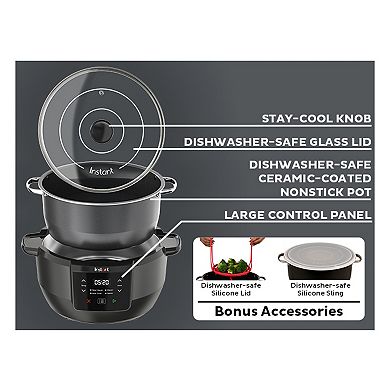Instant Superior Slow Cooker + Multifunctional Cooker with Bonus Accessories