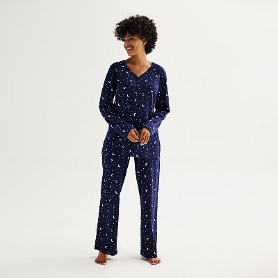 Women's Croft Barrow® Long Sleeve Pajama Top Pajama