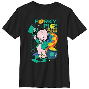 Boys Looney Tunes Porky Pig Top O' The Morning Graphic Tee