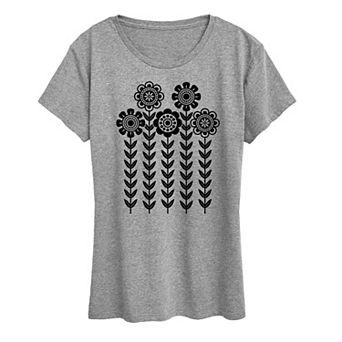 Women's Scandinavian Flowers Graphic Tee