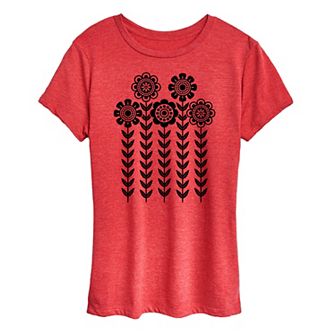 Women's Scandinavian Flowers Graphic Tee