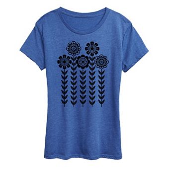 Women's Scandinavian Flowers Graphic Tee