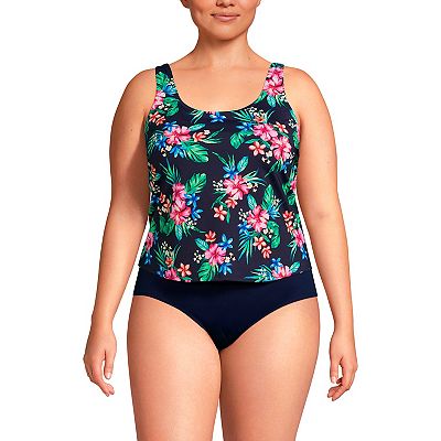 Plus Size Lands' End Chlorine Resistant Scoop Neck One Piece