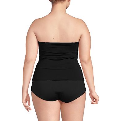 Plus Size Lands' End Chlorine Resistant Bandeau Tankini Swimsuit Top