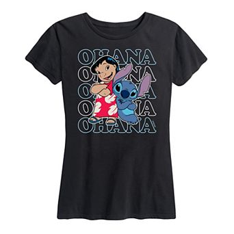 Disney's Lilo & Stitch Women's Ohana Repeated Graphic Tee