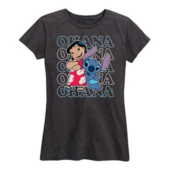 Disney's Lilo & Stitch Women's Ohana Repeated Graphic Tee