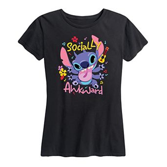 Disney's Lilo & Stitch Women's Socially Awkward Graphic Tee