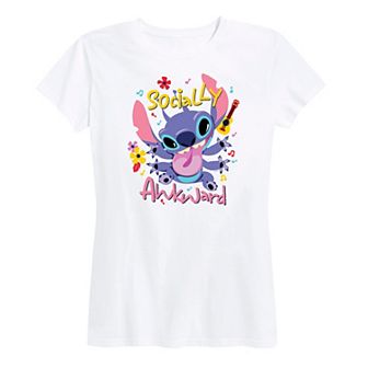 Disney's Lilo & Stitch Women's Socially Awkward Graphic Tee