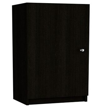 DEPOT E-SHOP Uluru Kitchen Pantry, Single Door Cabinet, Four Interior Shelves, Black