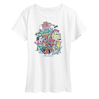 Women's Friends Collage Graphic Tee