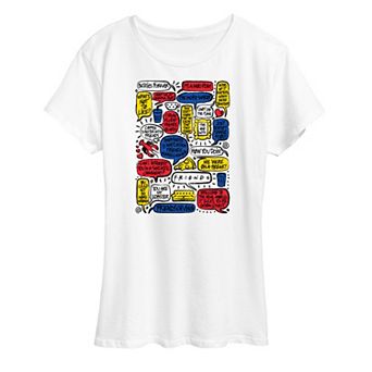 Women's Friends Quotes Speech Bubbles Graphic Tee