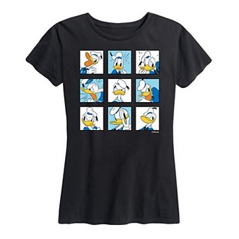 Disney's Donald Duck Women's Grid Graphic Tee