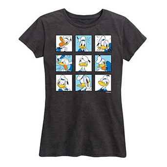 Disney's Donald Duck Women's Grid Graphic Tee