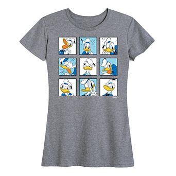 Disney's Donald Duck Women's Grid Graphic Tee