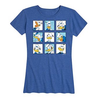 Disney's Donald Duck Women's Grid Graphic Tee