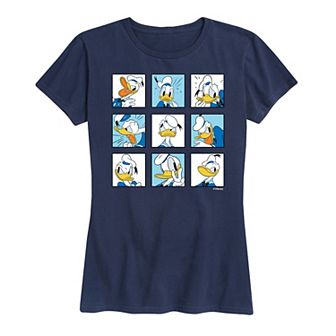 Disney's Donald Duck Women's Grid Graphic Tee