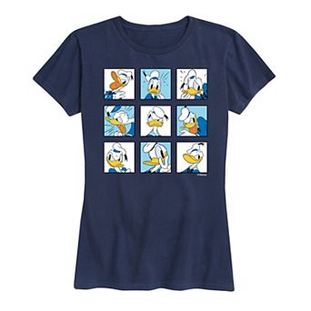 Disney's Donald Duck Women's Grid Graphic Tee