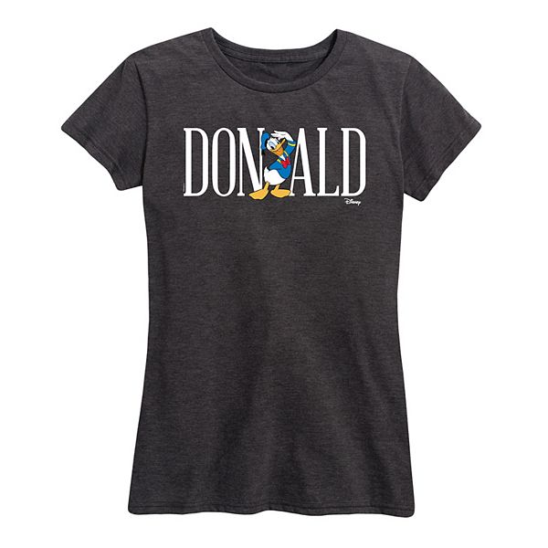 Disney's Donald Duck Women's Simple Font Graphic Tee