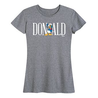 Disney's Donald Duck Women's Simple Font Graphic Tee
