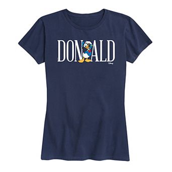 Disney's Donald Duck Women's Simple Font Graphic Tee