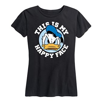 Disney's Donald Duck Women's This Is My Happy Face Graphic Tee