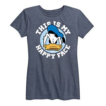 Disney's Donald Duck Women's This Is My Happy Face Graphic Tee
