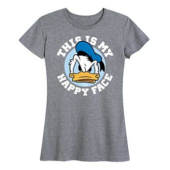 Disney's Donald Duck Women's This Is My Happy Face Graphic Tee