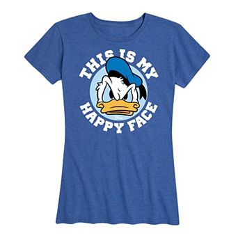 Disney's Donald Duck Women's This Is My Happy Face Graphic Tee