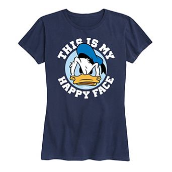 Disney's Donald Duck Women's This Is My Happy Face Graphic Tee