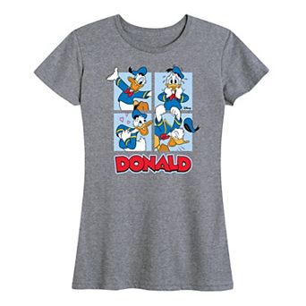 Disney's Donald Duck Women's Grid Graphic Tee
