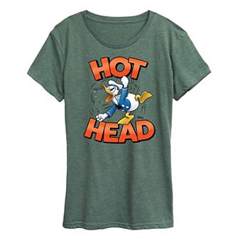 Disney's Donald Duck Women's Hot Head Graphic Tee
