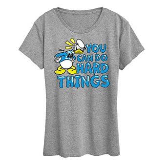 Disney's Donald Duck Women's You Can Do Hard Things Graphic Tee