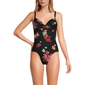 Women's Lands' End Underwire One Piece Swimsuit