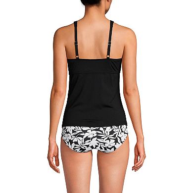 Women's Lands' End Chlorine Resistant V-neck Tankini Swim Top