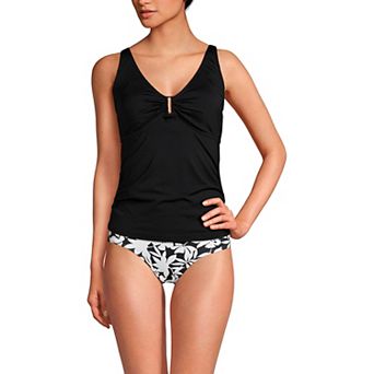 Women's Lands' End Chlorine Resistant V-Neck Tankini Swim Top