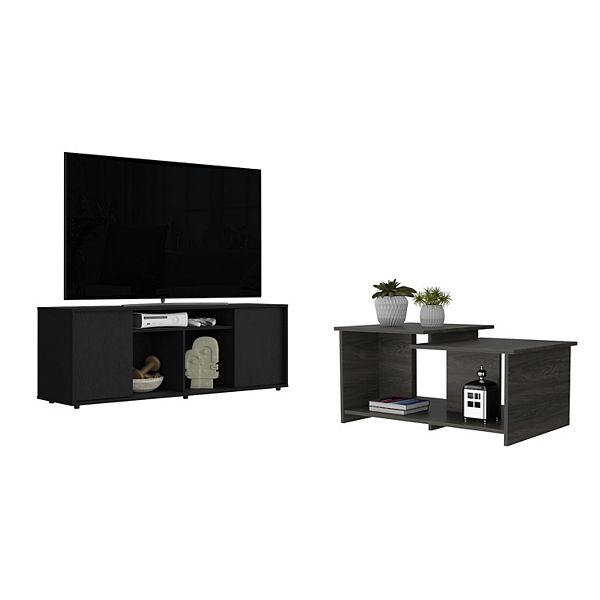 Danville 2 Piece Living Room Set, Dallas Tv Stand + Leanna 3 Coffee