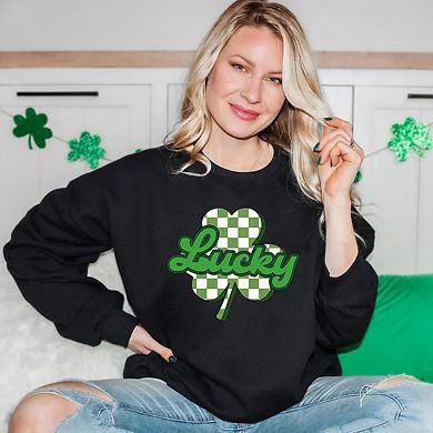 Lucky Cursive Shamrock Sweatshirt