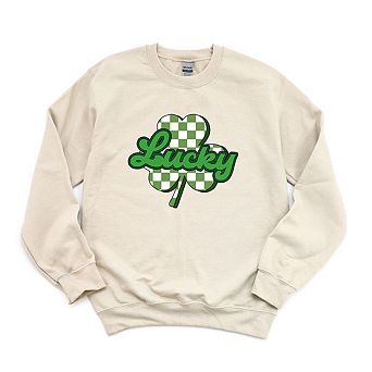 Lucky Cursive Shamrock Sweatshirt