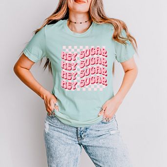 Simply Sage Market Hey Sugar Wavy Stacked Short Sleeve Tee