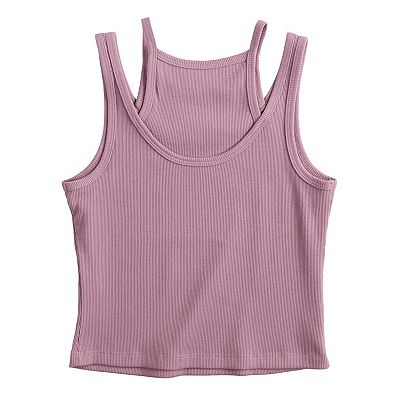 トップス Perverze Double Strap Tank Top Double Zero Scoop Neck Tank Top - Women's Tank Tops in Black